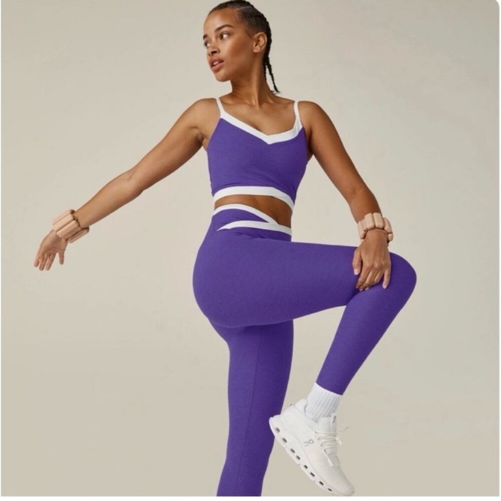 Beyond Yoga Spacedye Outlines High Waisted Midi Legging Ultra Violet Large
